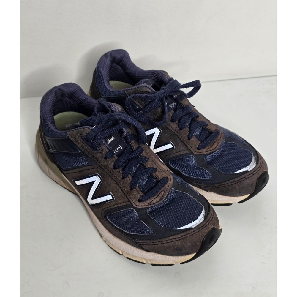 New Balance 990v5 Made in USA Brown Blue Women's 8.5 B Running Shoes Sneakers